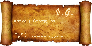 Várady Georgina névjegykártya